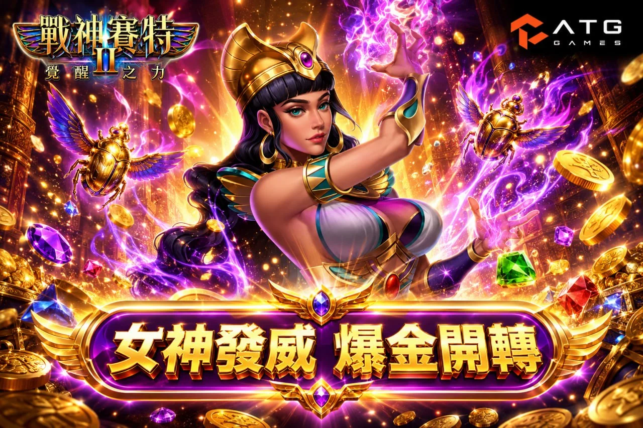 戰神賽特2試玩主題圖片,展示戰神賽特2試玩女神角色施展覺醒之力與爆金開轉畫面
